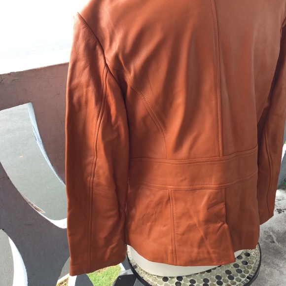 Jerry Lewis Classic Luxuries Leather Jacket with Bamboo Slip Ring Belt - NWT - Picture 11 of 16